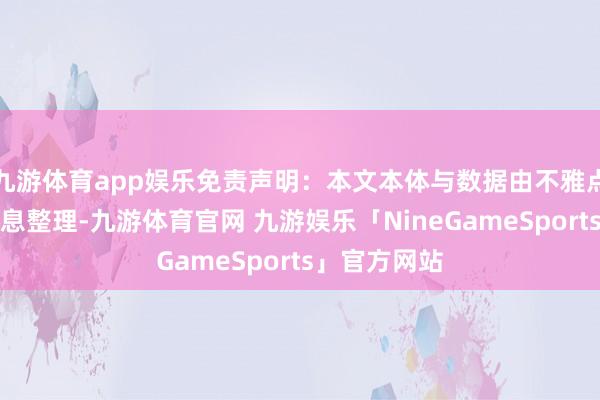 九游体育app娱乐免责声明：本文本体与数据由不雅点字据公开信息整理-九游体育官网 九游娱乐「NineGameSports」官方网站