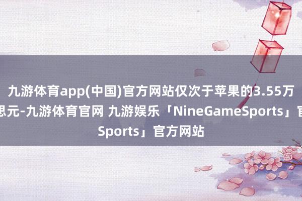 九游体育app(中国)官方网站仅次于苹果的3.55万亿好意思元-九游体育官网 九游娱乐「NineGameSports」官方网站
